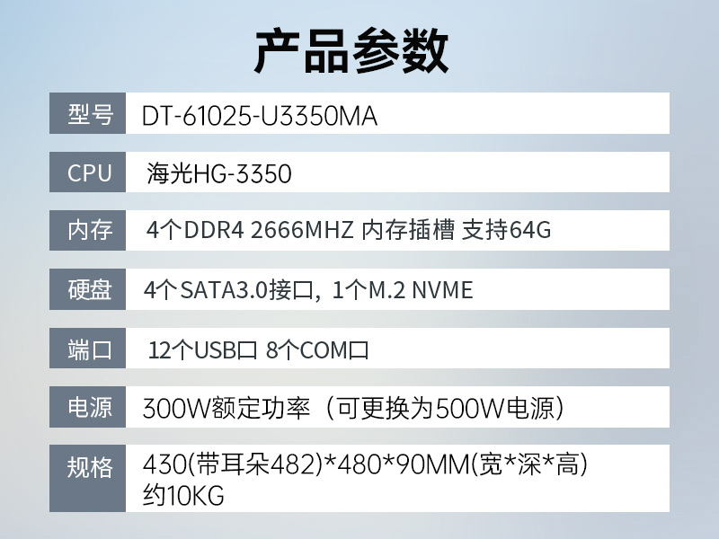 國(guó)產(chǎn)化海光2U工控機(jī)|銀河麒麟國(guó)產(chǎn)操作系統(tǒng)|DT-61025-U3350MA