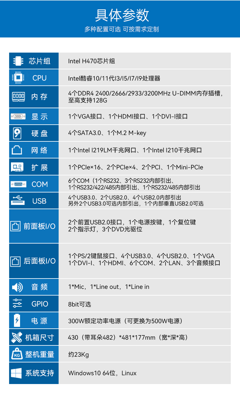酷睿11代i9工業(yè)主機(jī)電腦,高性能4U上海工控機(jī),雙網(wǎng)6串,DT-610L-BH470MA.jpg